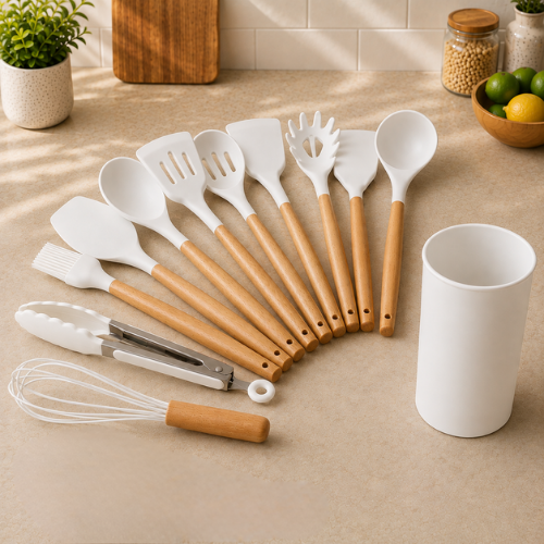 SET DE UTENSILIOS DE SILICONA PARA COCINA