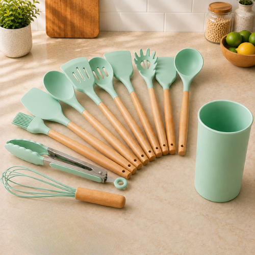 SET DE UTENSILIOS DE SILICONA PARA COCINA