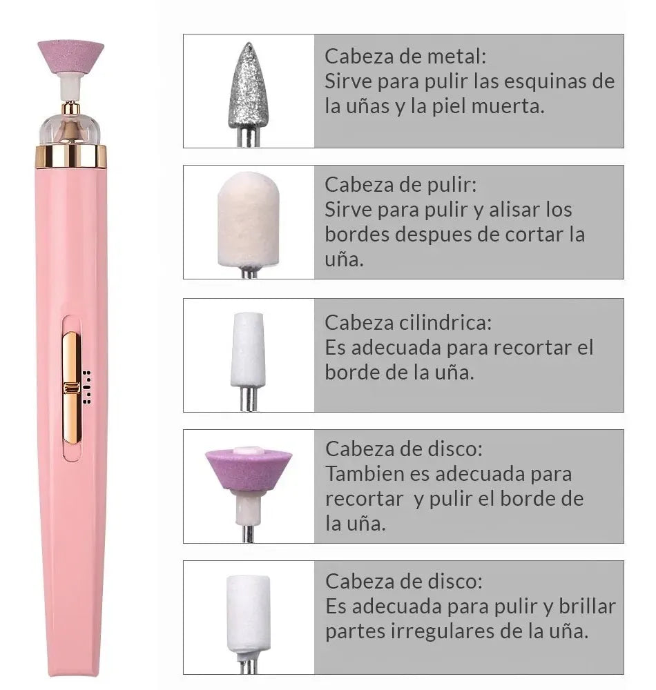 KIT LIMA PARA UÑAS RECARGABLE