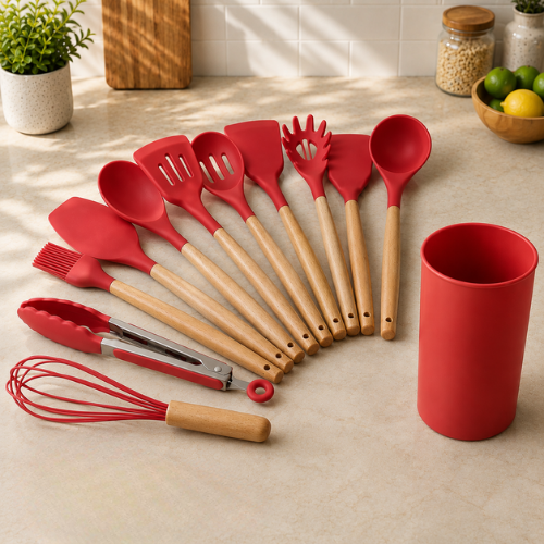 SET DE UTENSILIOS DE SILICONA PARA COCINA