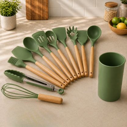 SET DE UTENSILIOS DE SILICONA PARA COCINA