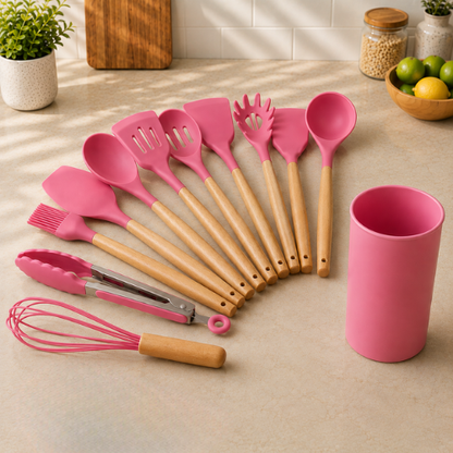 SET DE UTENSILIOS DE SILICONA PARA COCINA
