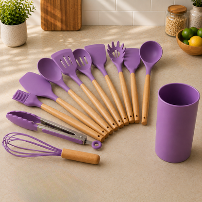 SET DE UTENSILIOS DE SILICONA PARA COCINA