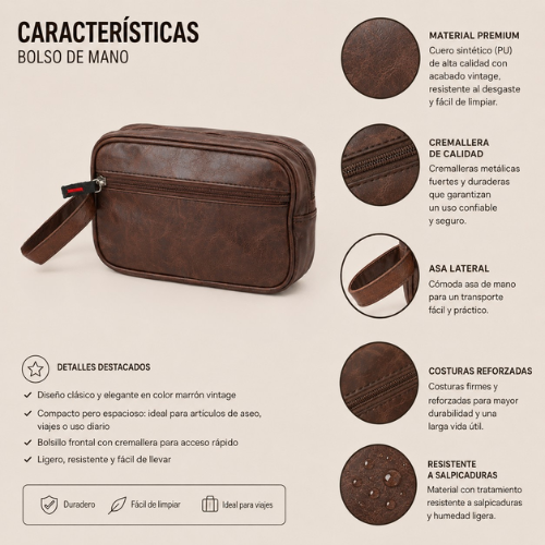 BOLSA DE MANO PARA HOMBRE
