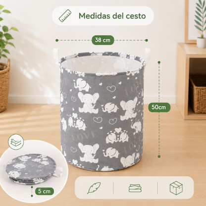 CESTA DE ALMACENAMIENTO PLEGABLE (50 × 38 cm)