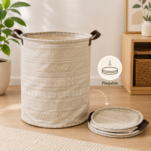 CESTA DE ALMACENAMIENTO PLEGABLE (42 × 33 CM)