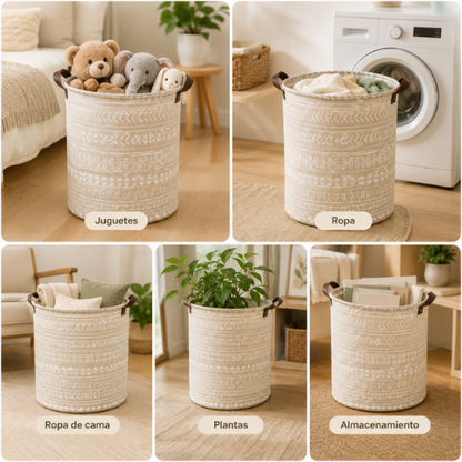 CESTA DE ALMACENAMIENTO PLEGABLE (42 × 33 CM)