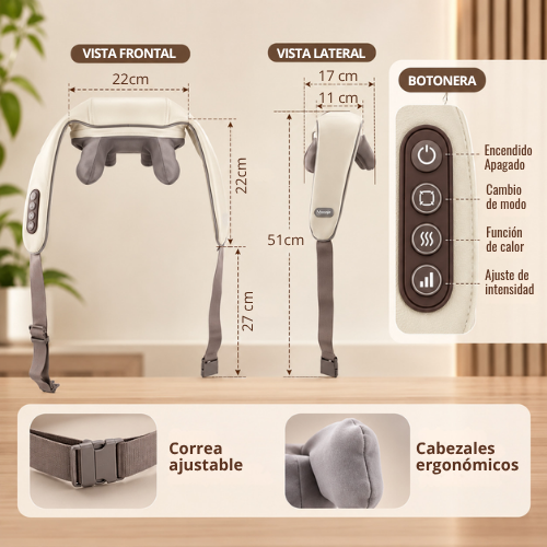 MASAJEADOR ELÉCTRICO PARA CUELLO Y HOMBROS