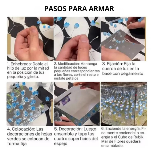 TULIPÁN LÁMPARA LED DE ESPEJO INFINITO