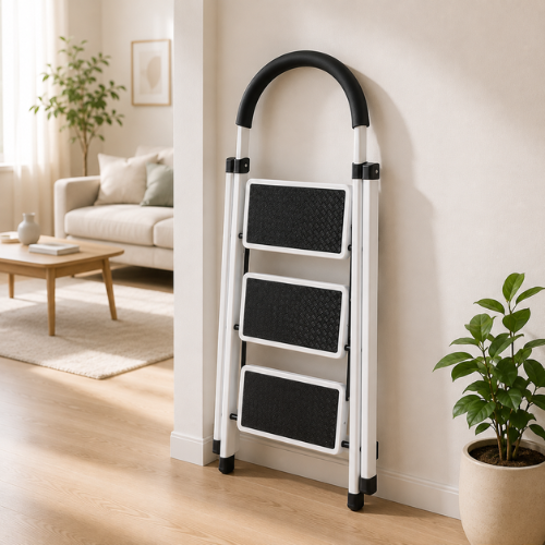 ESCALERA PLEGABLE DE 3 PELDAÑOS ANTIDESLIZANTE