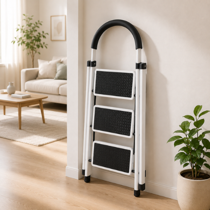 ESCALERA PLEGABLE DE 3 PELDAÑOS ANTIDESLIZANTE