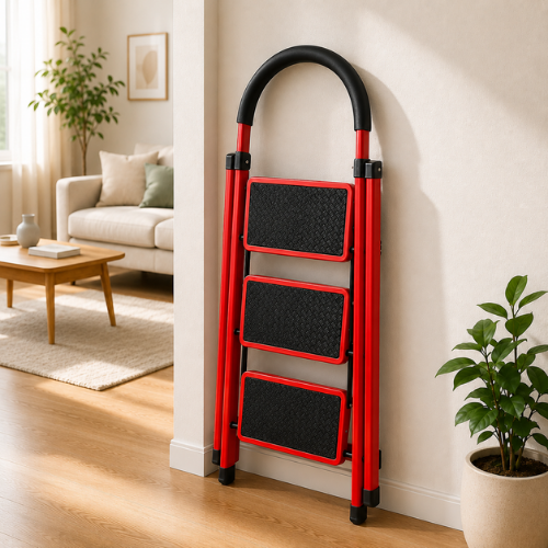 ESCALERA PLEGABLE DE 3 PELDAÑOS ANTIDESLIZANTE