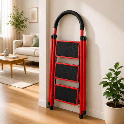 ESCALERA PLEGABLE DE 3 PELDAÑOS ANTIDESLIZANTE