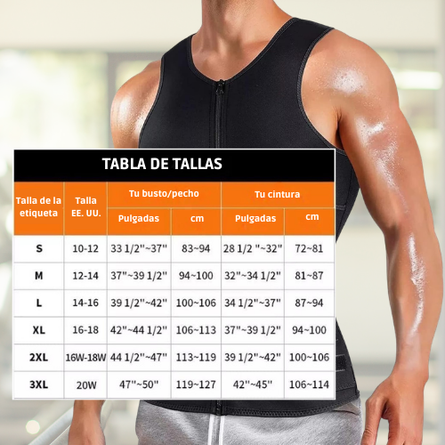 FAJA REDUCTORA DOBLE CINTURÓN PARA HOMBRE