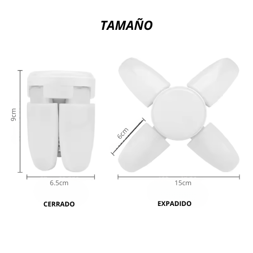 FOCO LED CON 4 ASPAS PLEGABLES