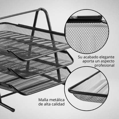 ORGANIZADOR DE ESCRITORIO METALICO
