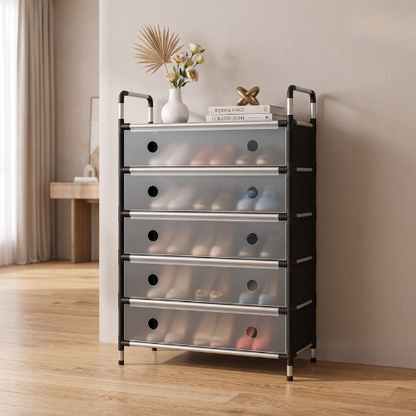 ORGANIZADOR DE ZAPATOS DE 5 NIVELES CON TAPA